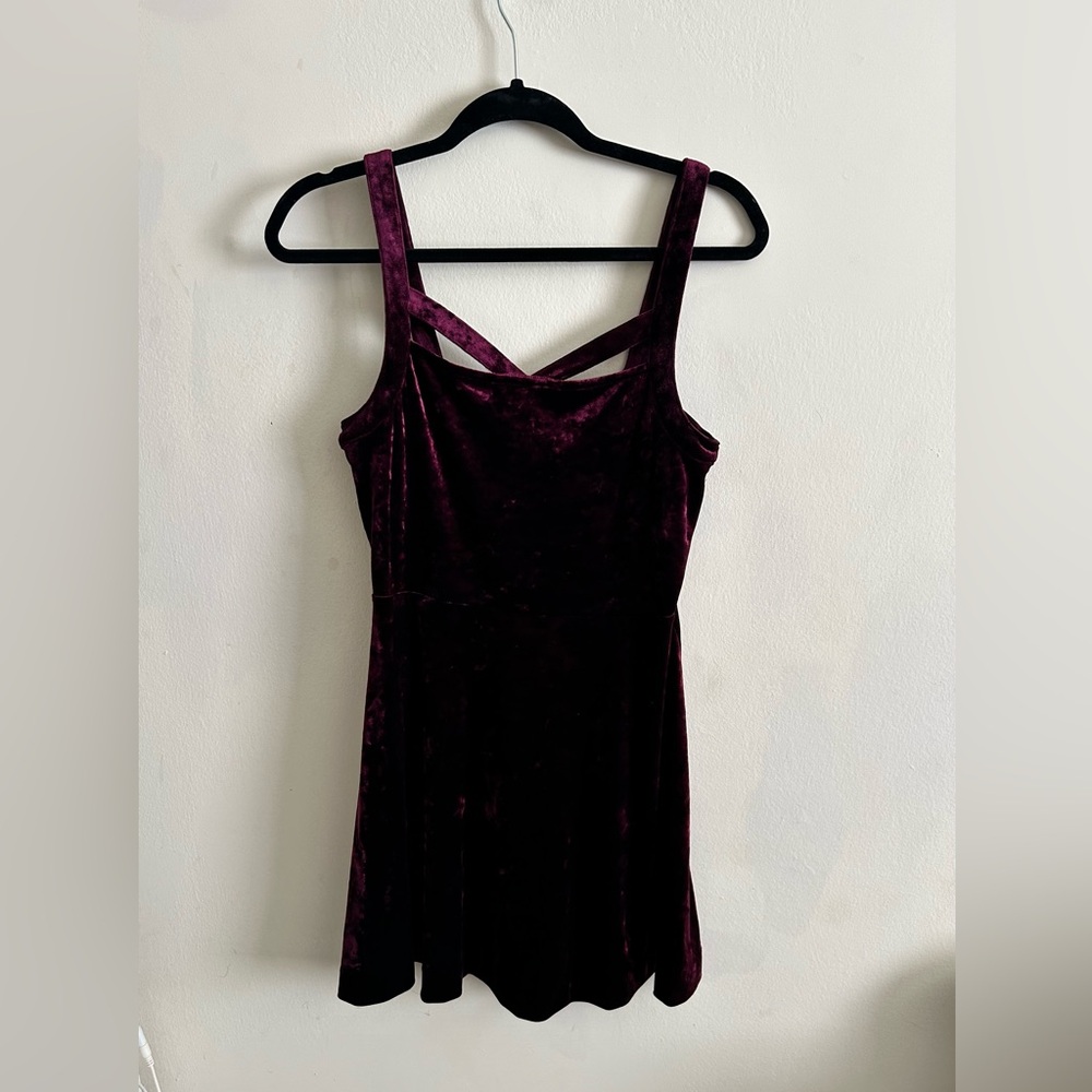 Velvet purple dress